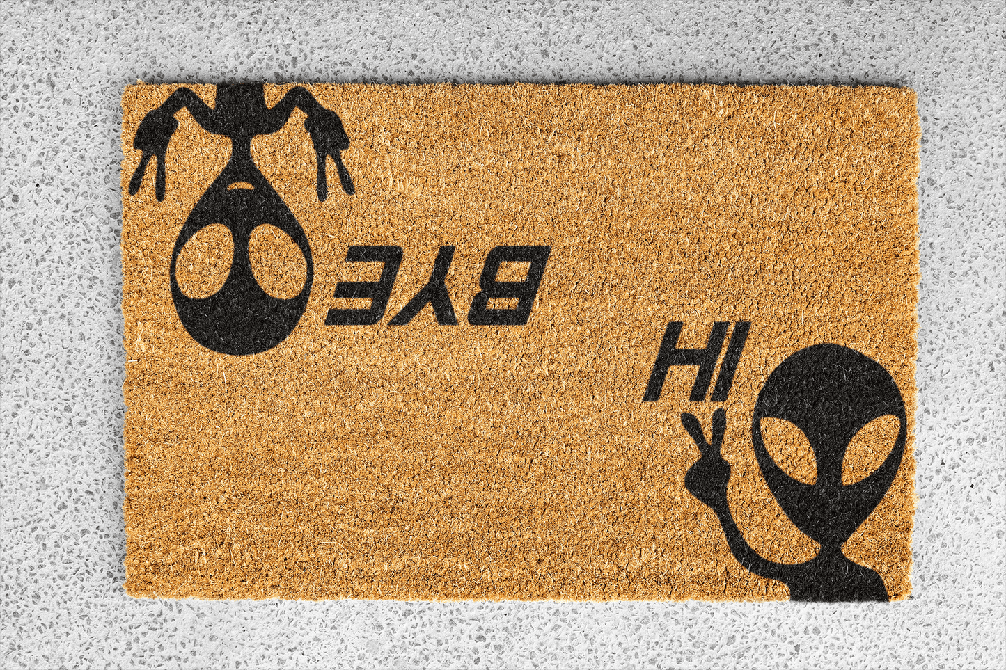 Personalized coir doormat handmade by Matnifique.