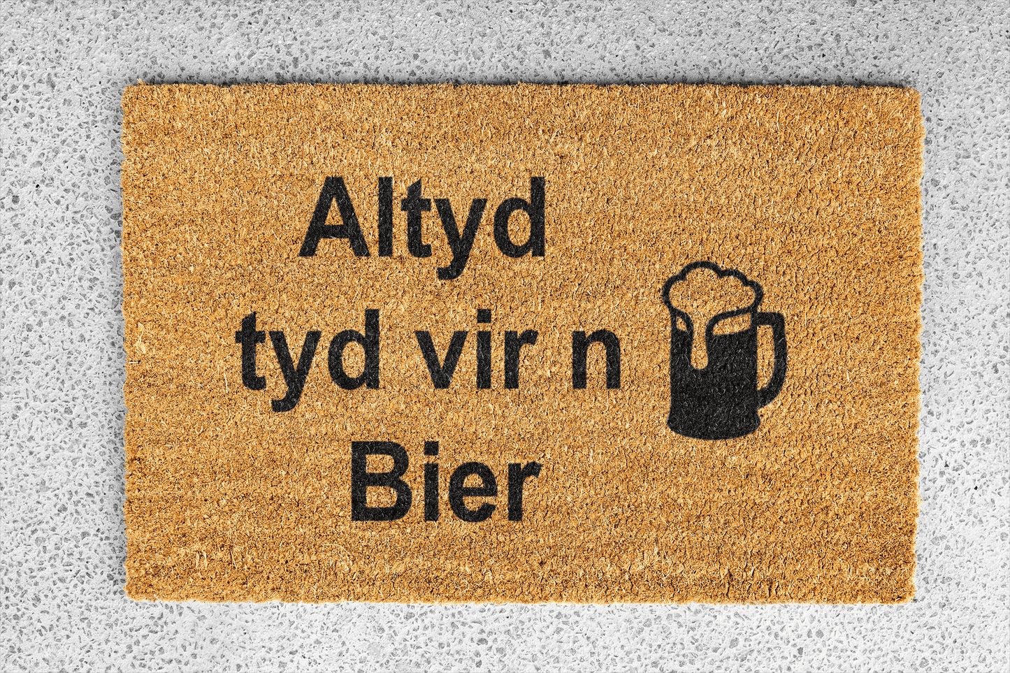 Personalized coir doormat handmade by Matnifique.
