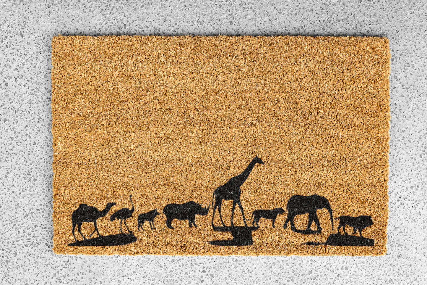 Personalized coir doormat handmade by Matnifique.