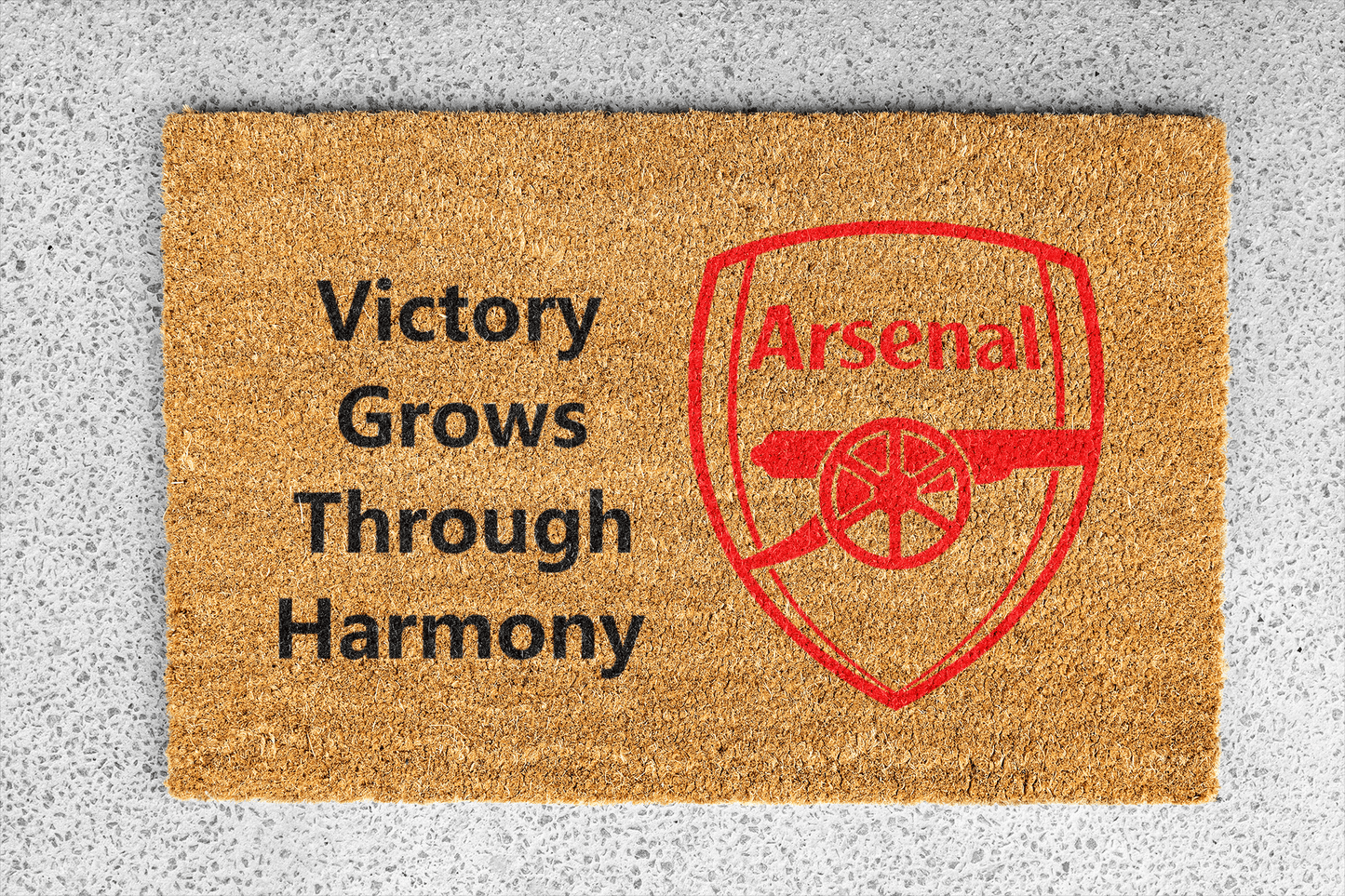 Personalized coir doormat handmade by Matnifique.