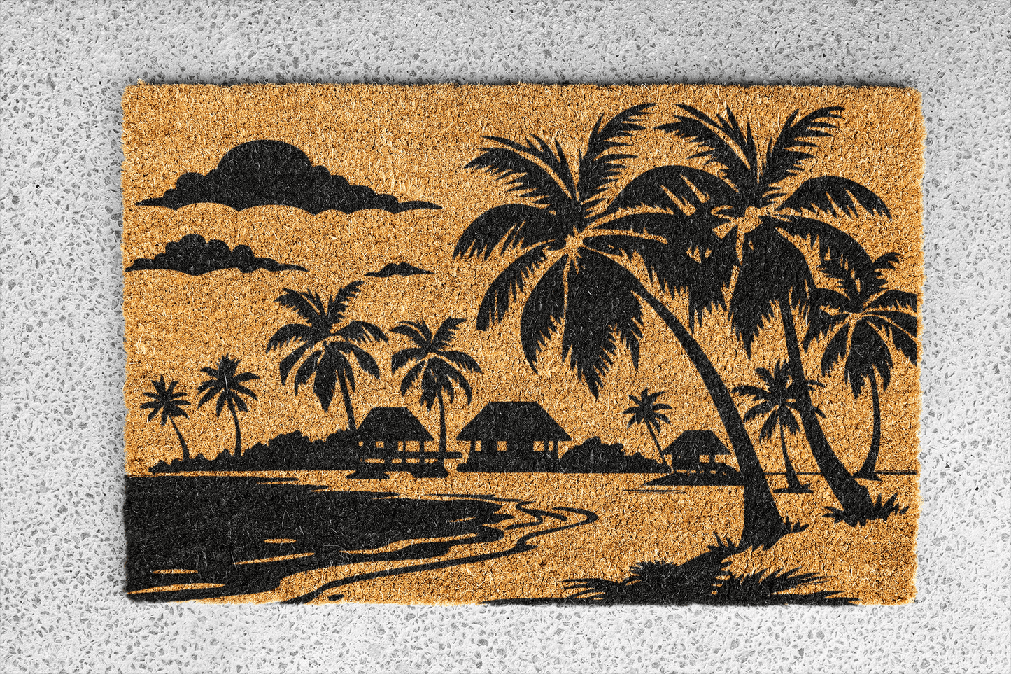 Personalized coir doormat handmade by Matnifique.