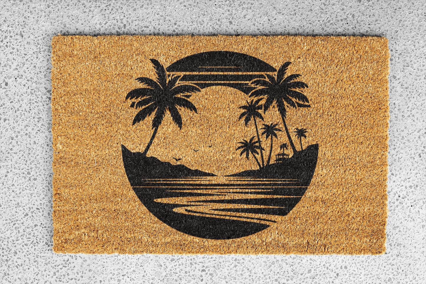 Personalized coir doormat handmade by Matnifique.