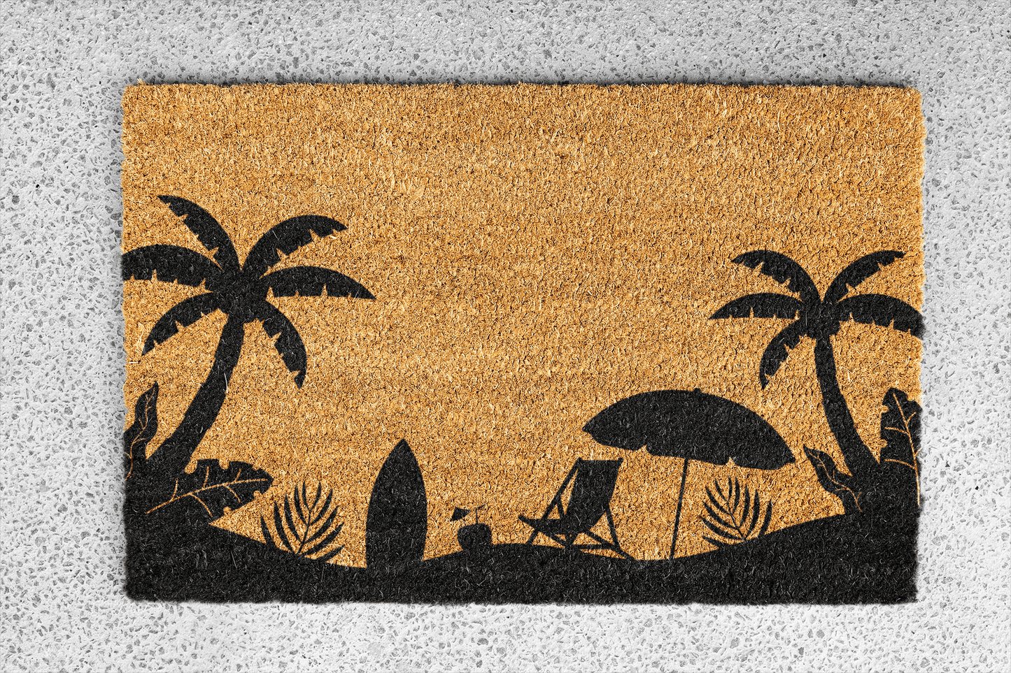 Personalized coir doormat handmade by Matnifique.