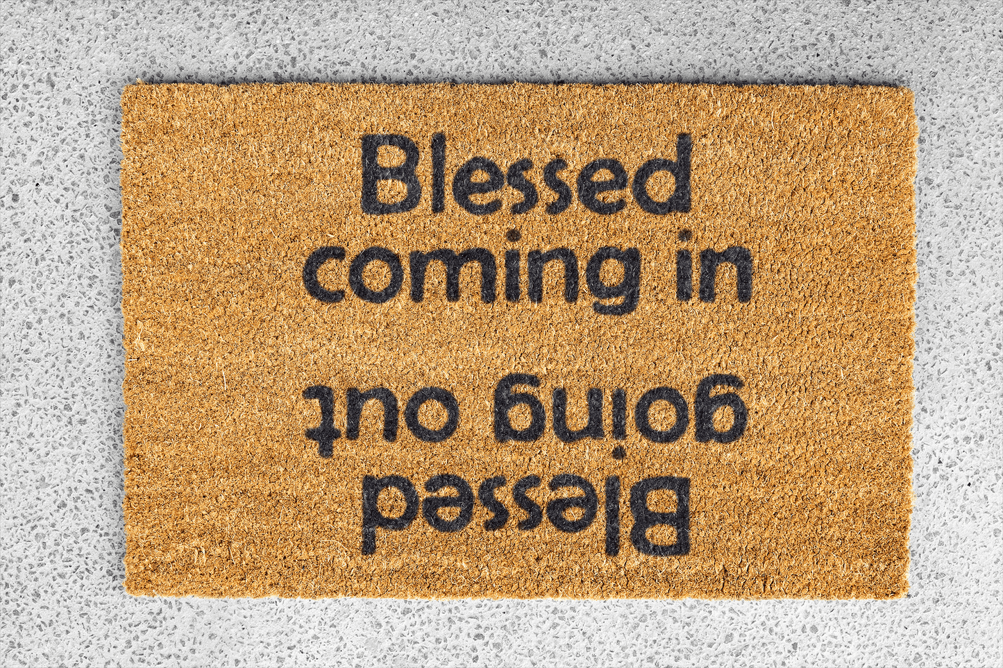Personalized coir doormat handmade by Matnifique.