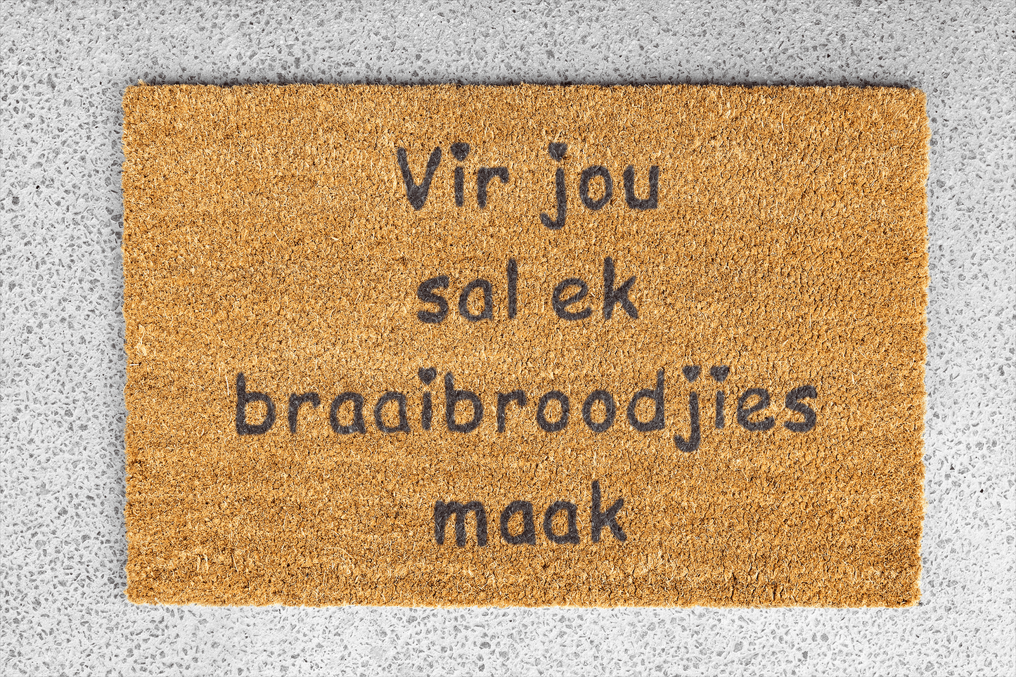 Personalized coir doormat handmade by Matnifique.