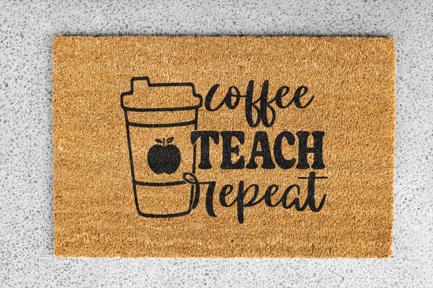 Personalized coir doormat handmade by Matnifique.