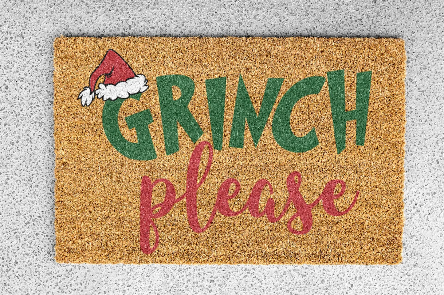 Personalized coir doormat handmade by Matnifique.