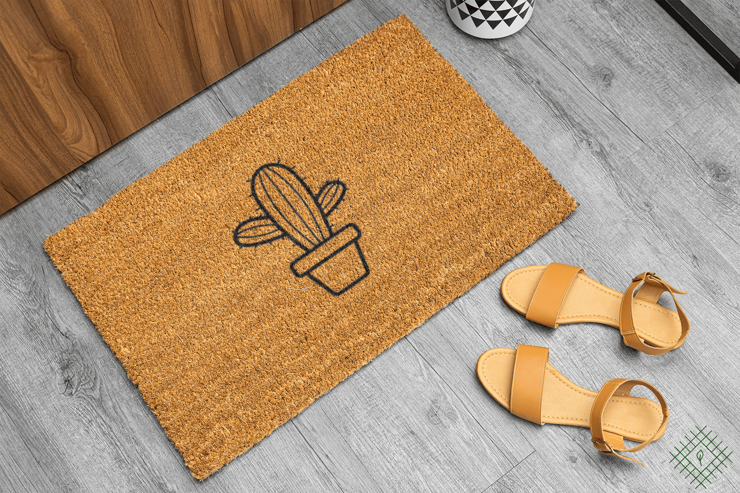 Personalized coir doormat handmade by Matnifique.