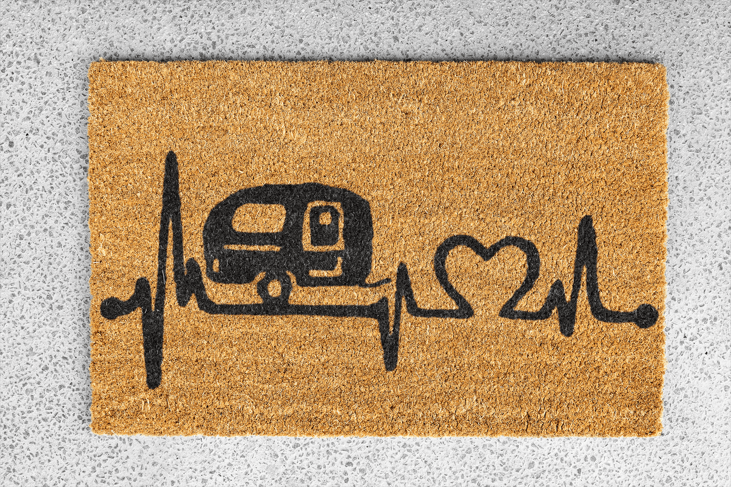 Personalized coir doormat handmade by Matnifique.
