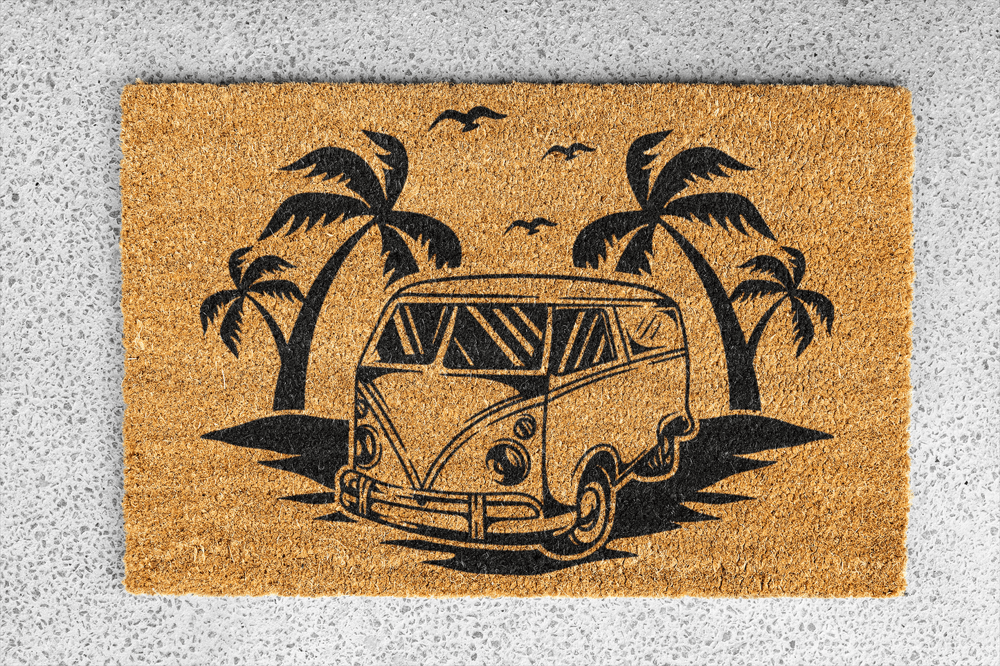 Personalized coir doormat handmade by Matnifique.