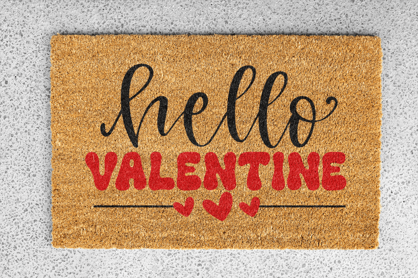 Personalized coir doormat handmade by Matnifique.