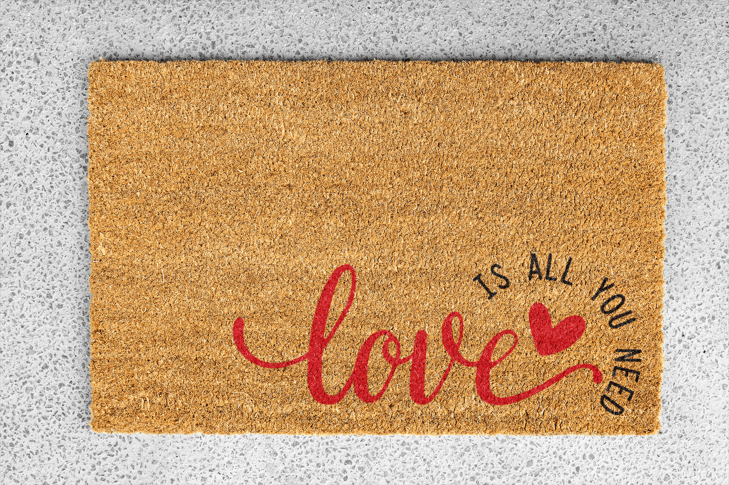 Personalized coir doormat handmade by Matnifique.