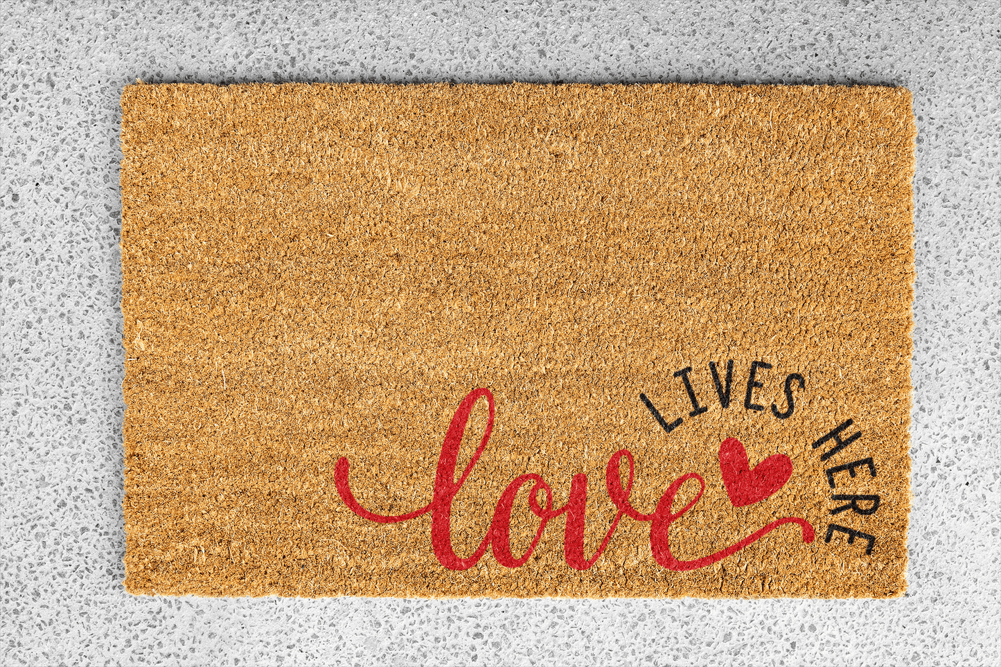 Personalized coir doormat handmade by Matnifique.