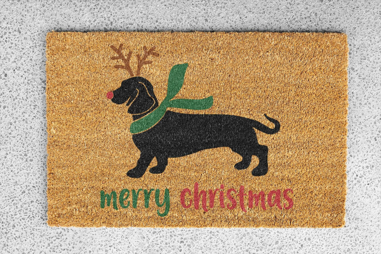 Personalized coir doormat handmade by Matnifique.