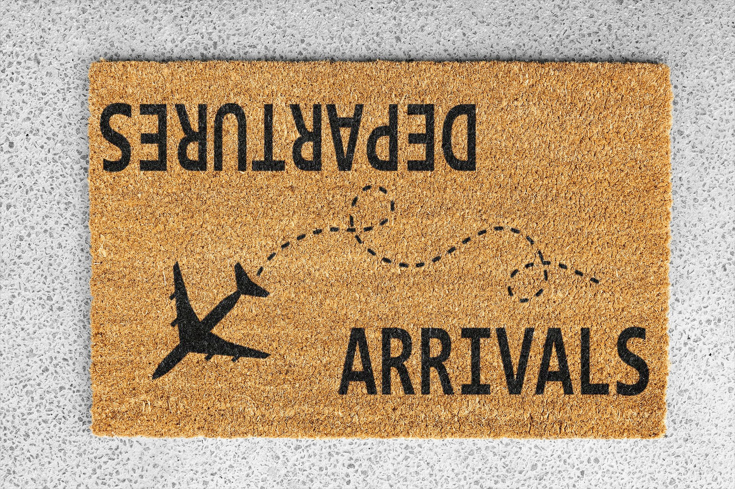 Personalized coir doormat handmade by Matnifique.