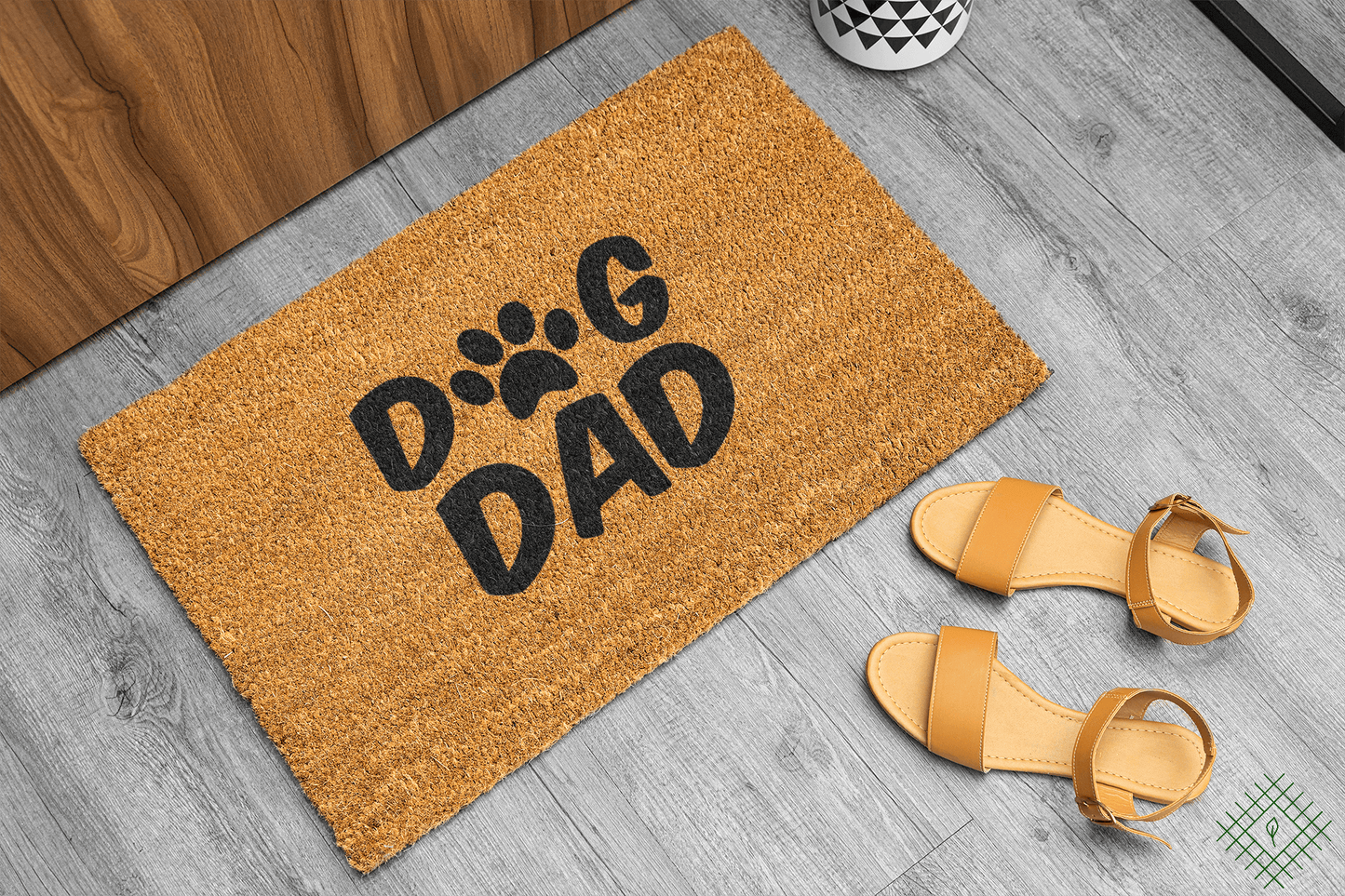 Personalized coir doormat handmade by Matnifique.