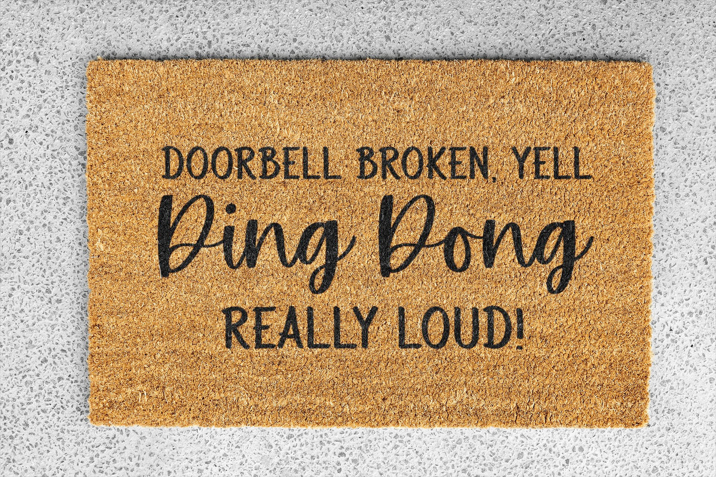 Personalized coir doormat handmade by Matnifique.