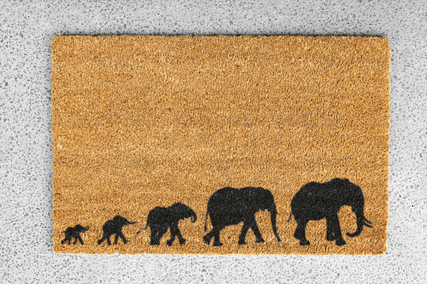 Personalized coir doormat handmade by Matnifique.