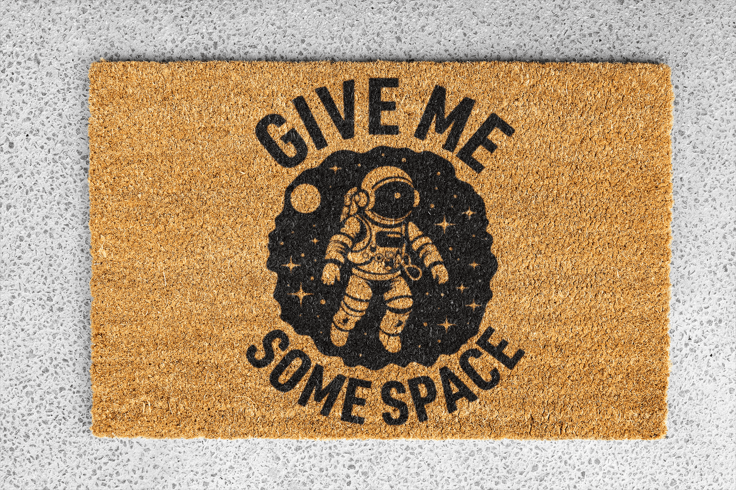 Personalized coir doormat handmade by Matnifique.