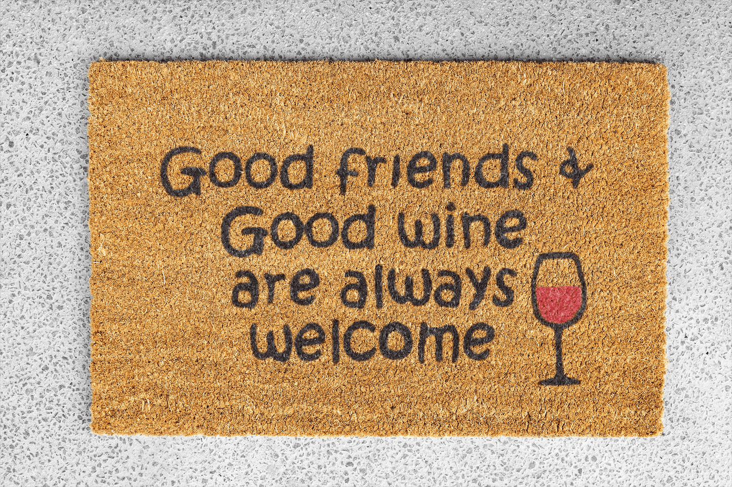 Personalized coir doormat handmade by Matnifique.