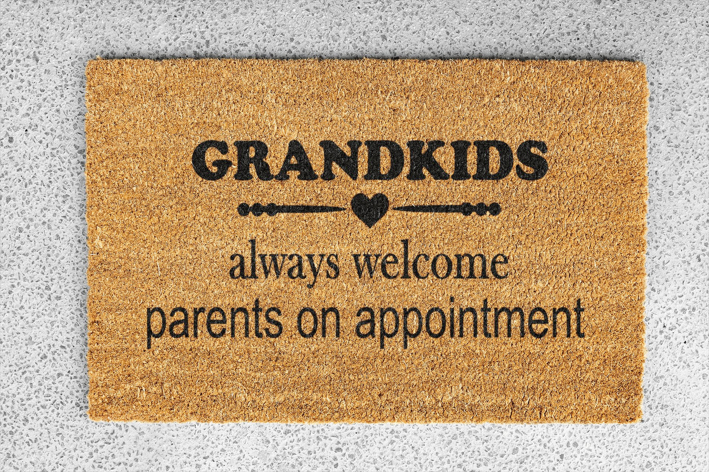 Personalized coir doormat handmade by Matnifique.