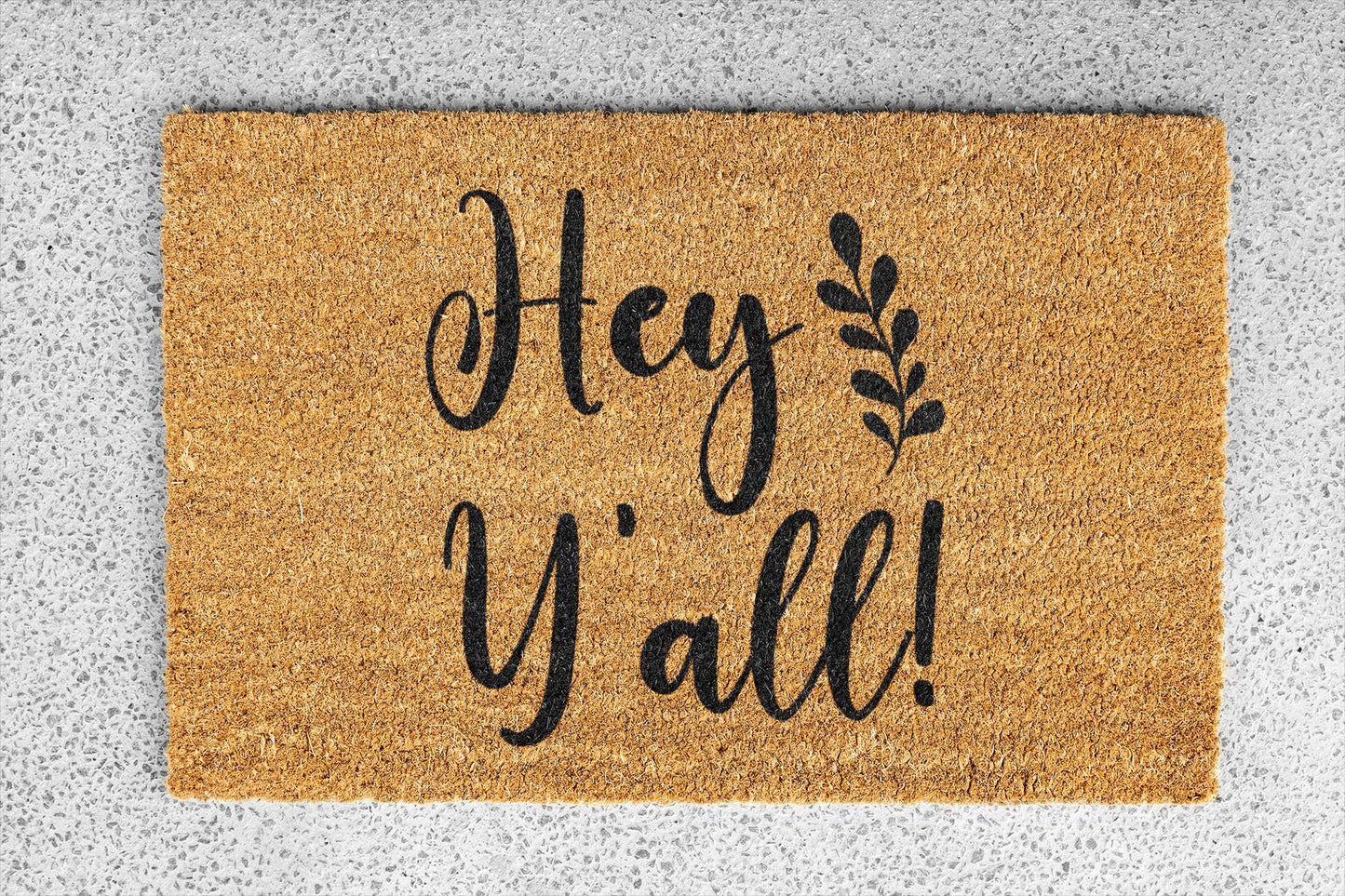 Personalized coir doormat handmade by Matnifique.