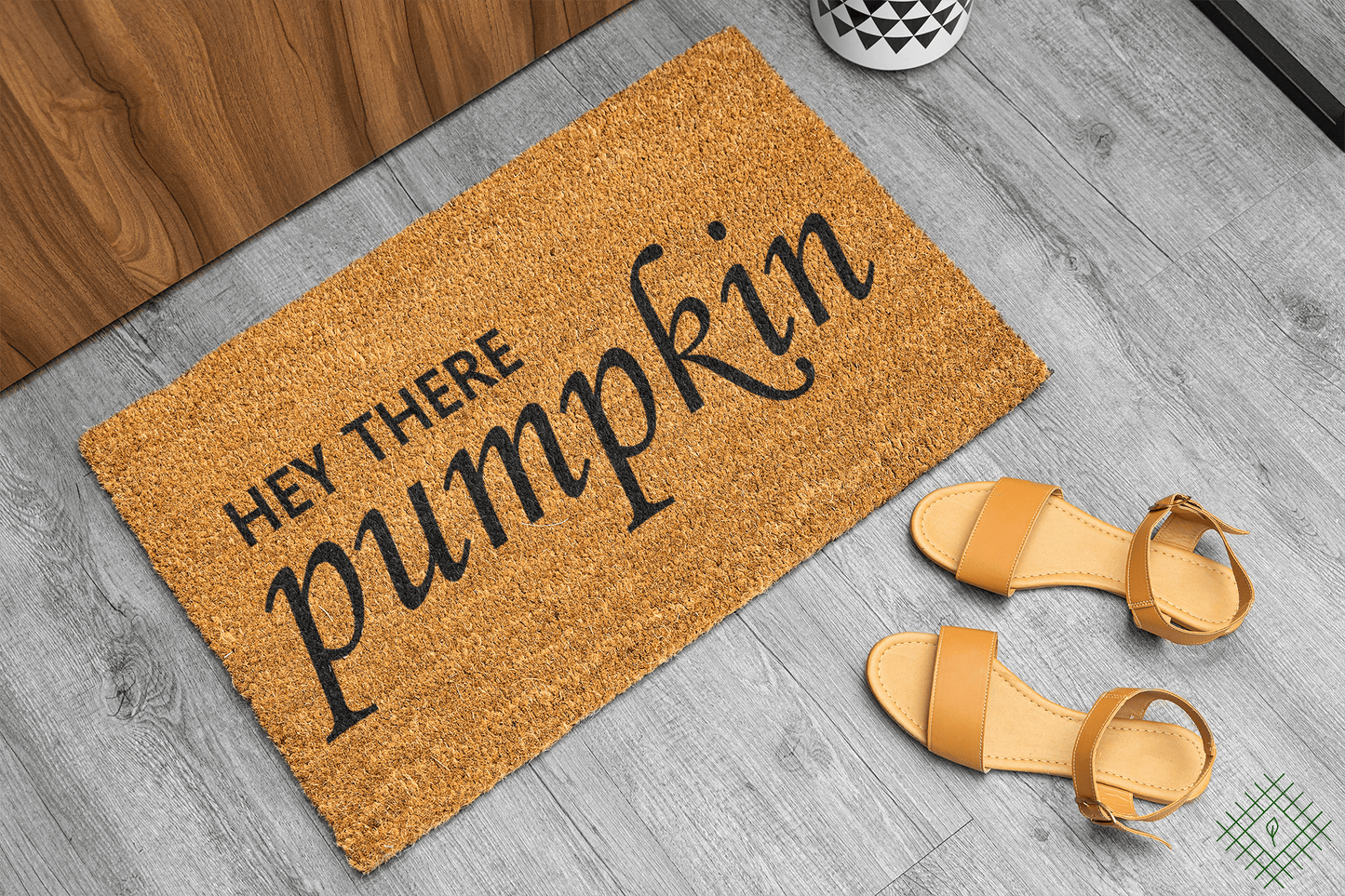 Personalized coir doormat handmade by Matnifique.