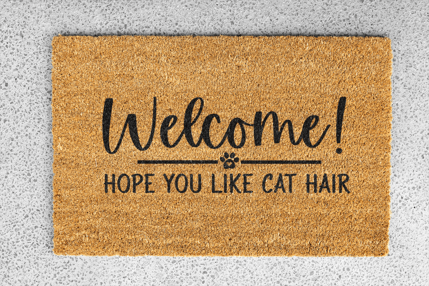 Personalized coir doormat handmade by Matnifique.