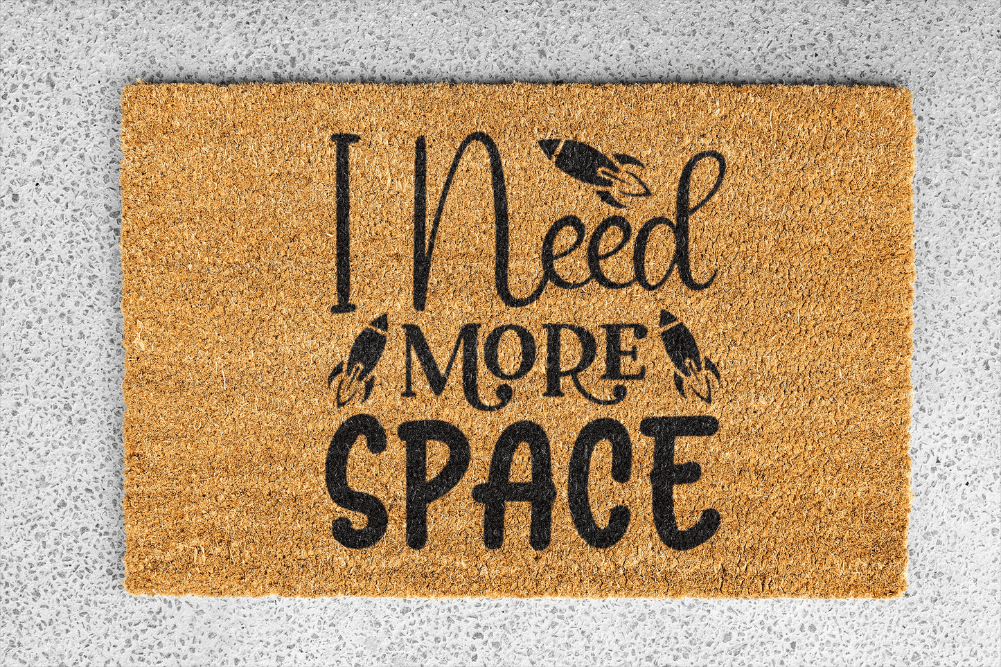 Personalized coir doormat handmade by Matnifique.