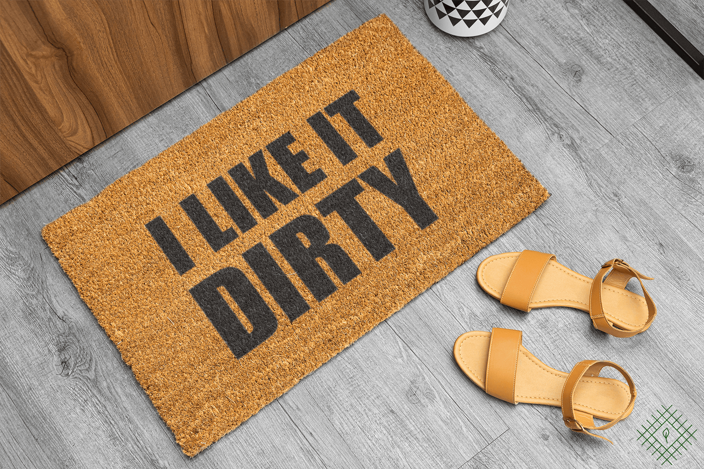 Personalized coir doormat handmade by Matnifique.