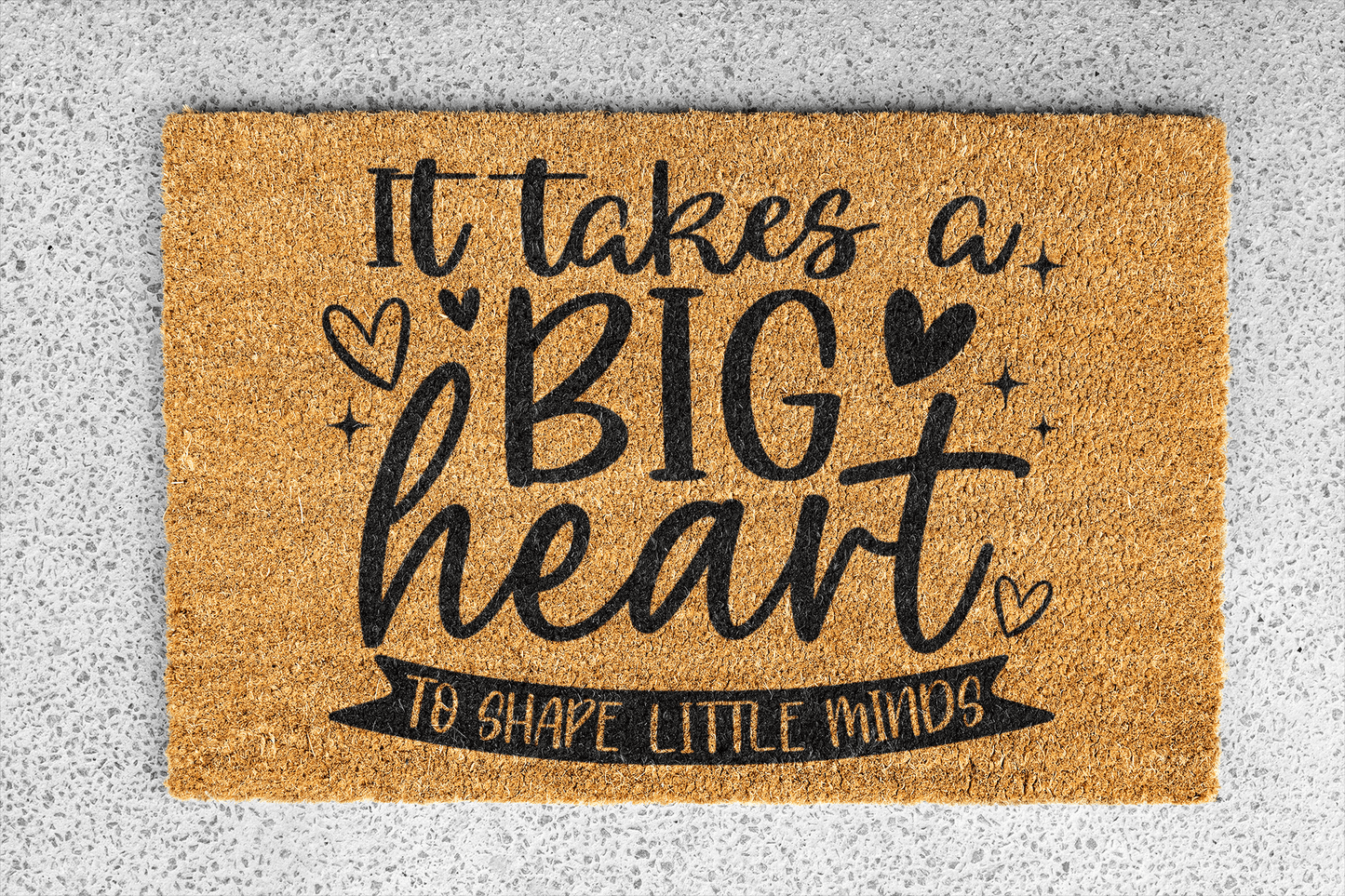 Personalized coir doormat handmade by Matnifique.
