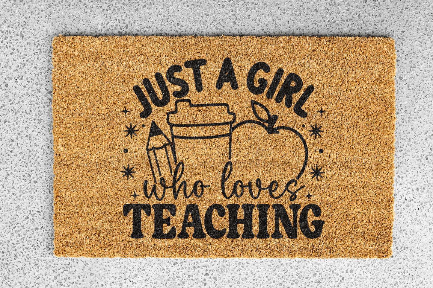 Personalized coir doormat handmade by Matnifique.