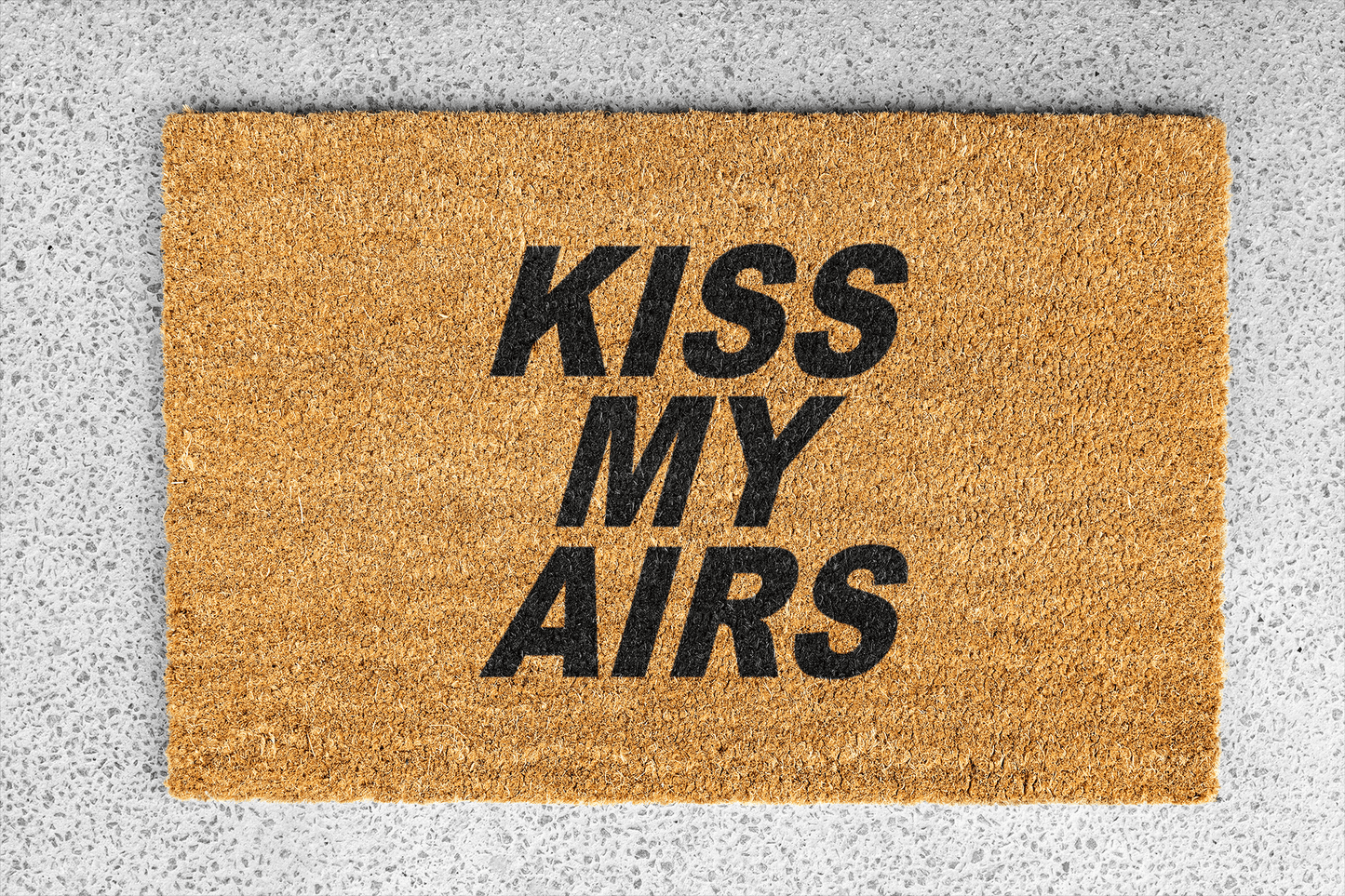 Personalized coir doormat handmade by Matnifique.