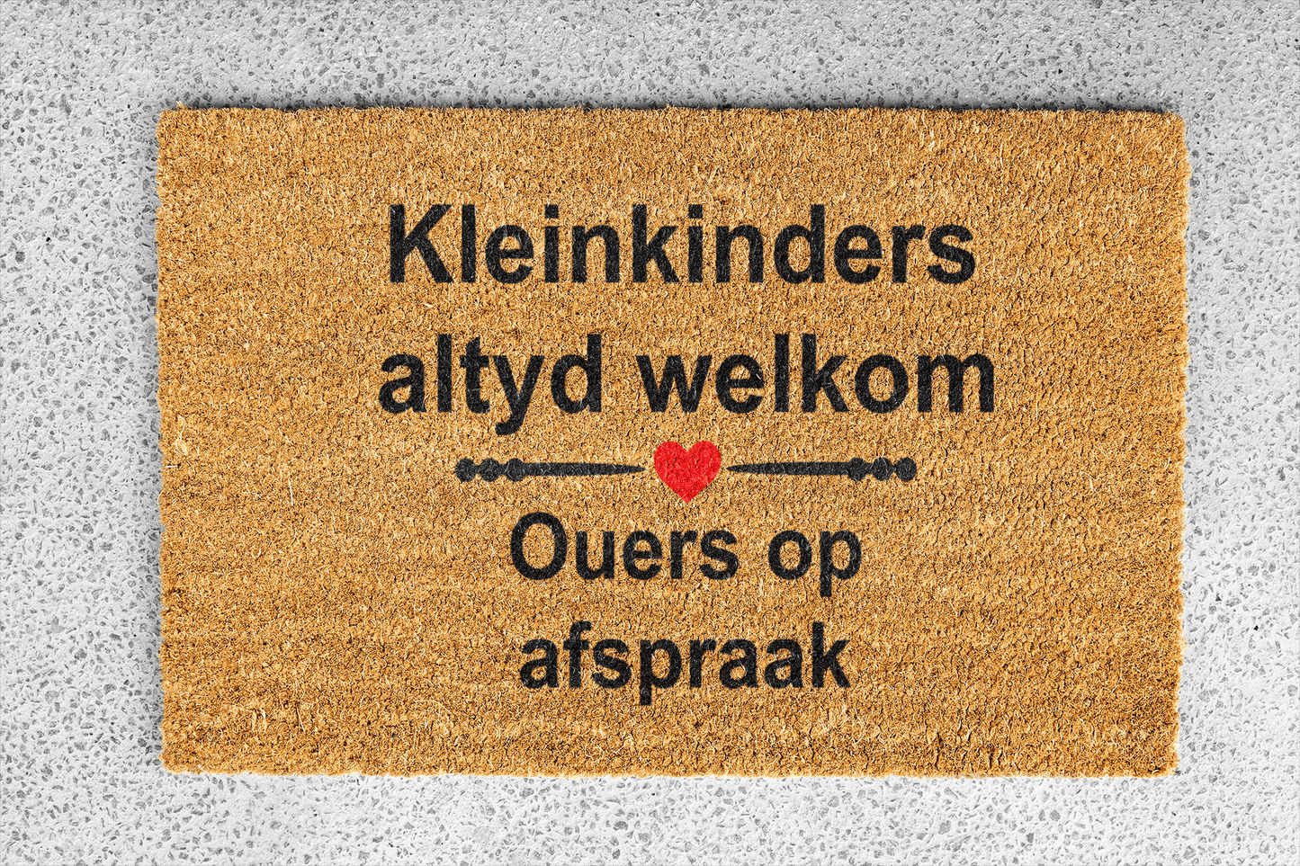 Personalized coir doormat handmade by Matnifique.