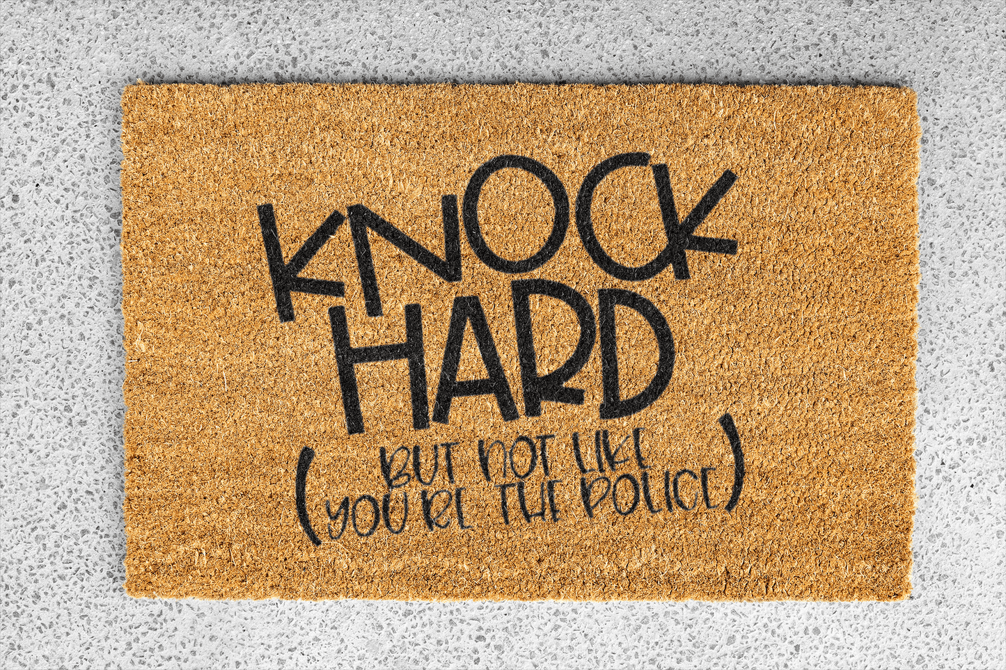 Personalized coir doormat handmade by Matnifique.