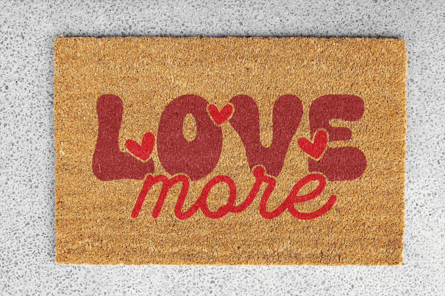 Personalized coir doormat handmade by Matnifique.
