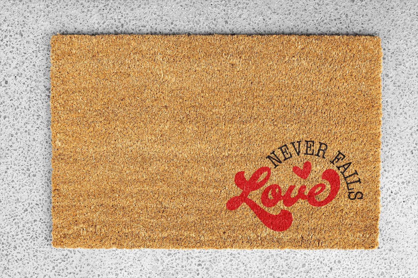 Personalized coir doormat handmade by Matnifique.