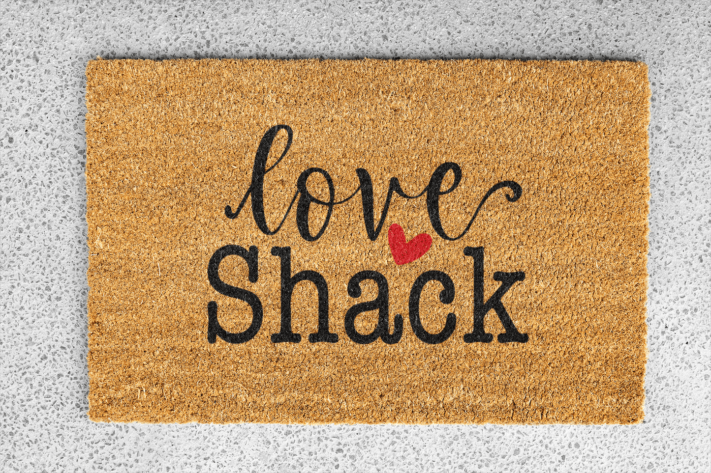 Personalized coir doormat handmade by Matnifique.