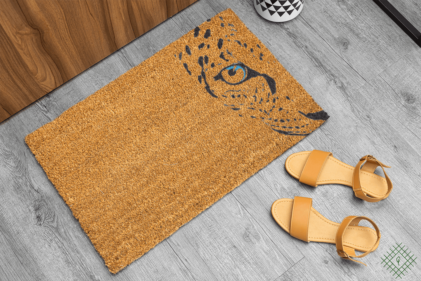 Personalized coir doormat handmade by Matnifique.