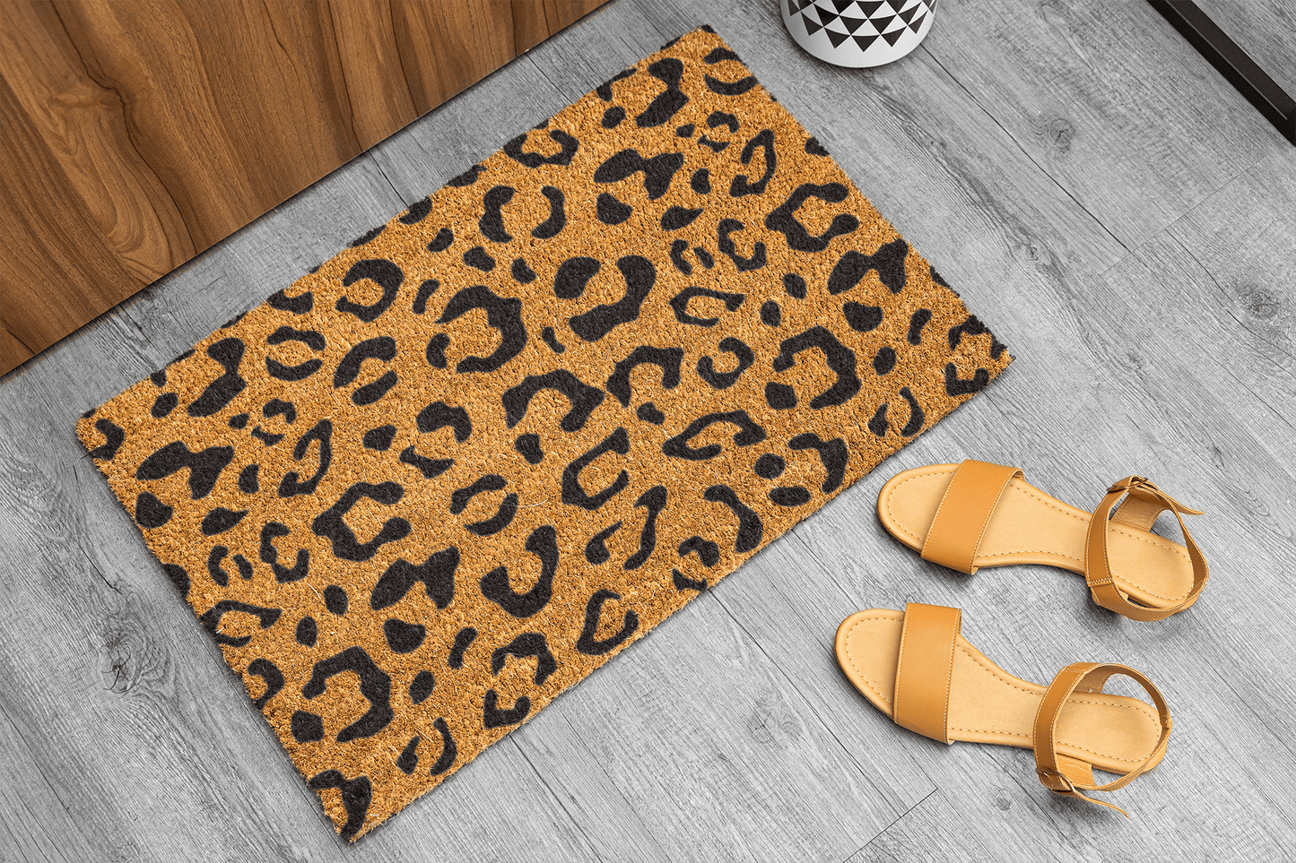Personalized coir doormat handmade by Matnifique.