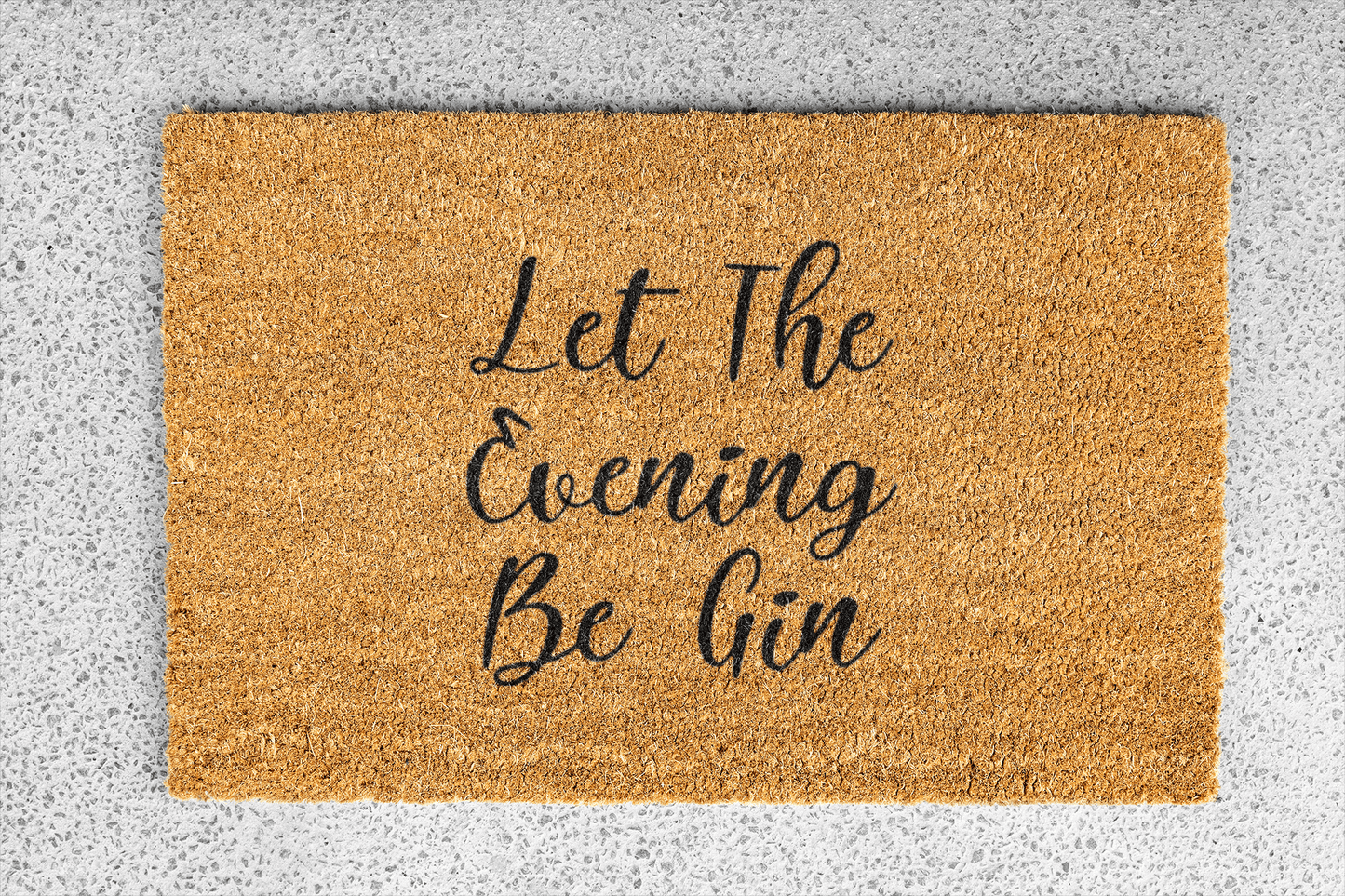 Personalized coir doormat handmade by Matnifique.