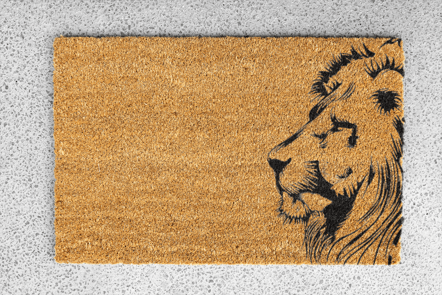 Personalized coir doormat handmade by Matnifique.