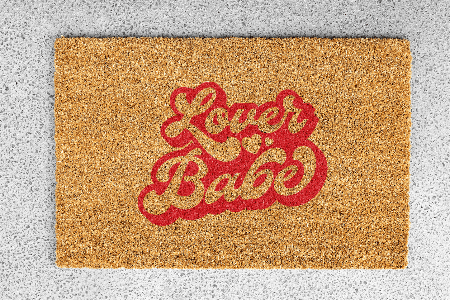 Personalized coir doormat handmade by Matnifique.