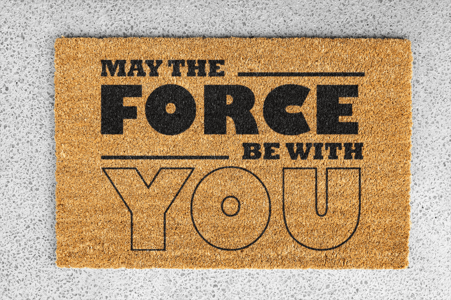 Personalized coir doormat handmade by Matnifique.