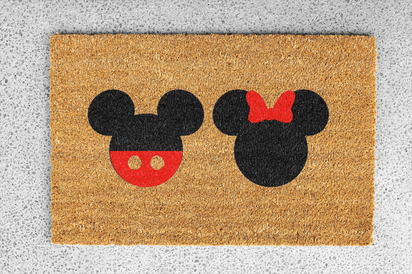 Personalized coir doormat handmade by Matnifique.