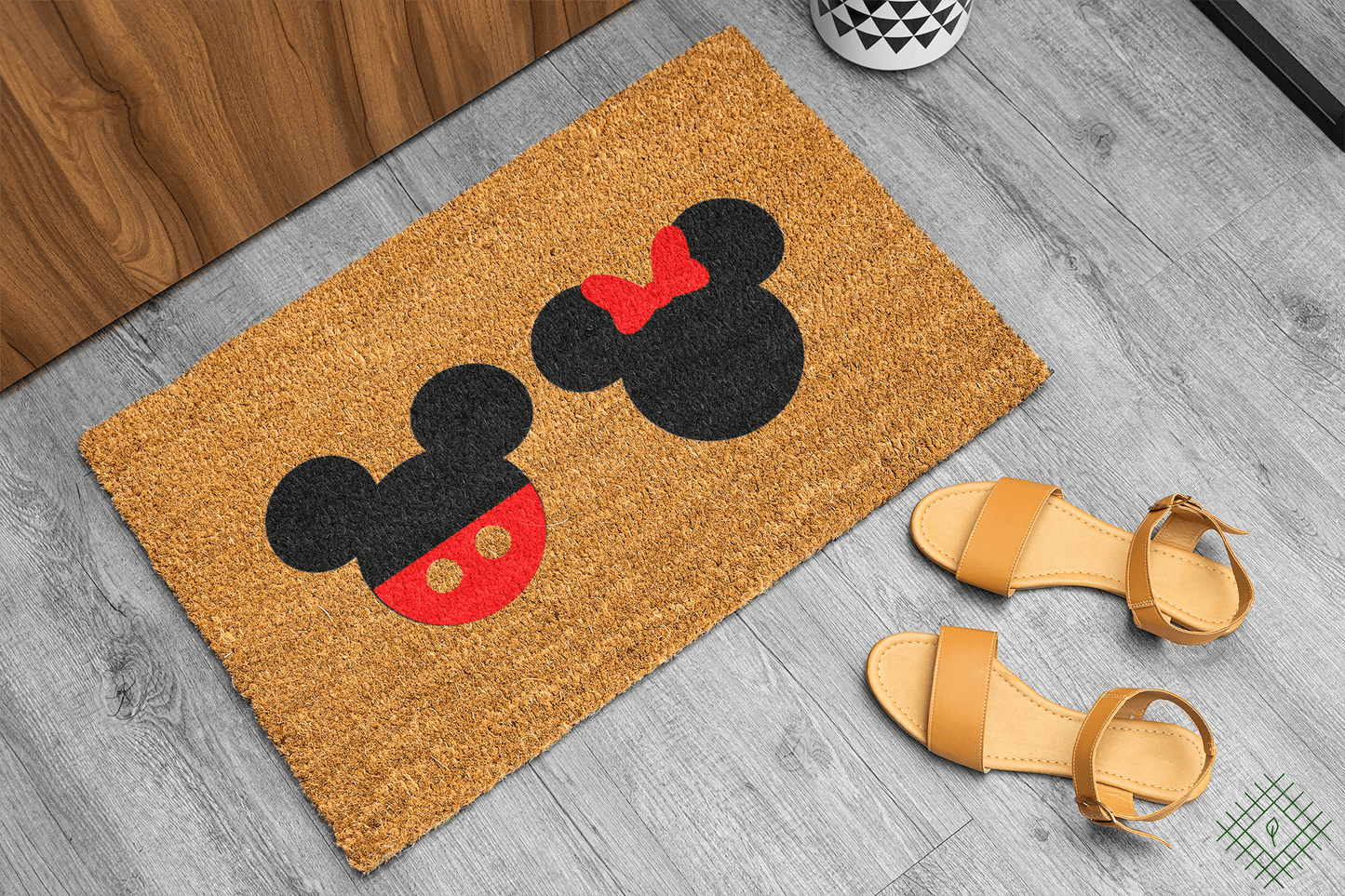 Personalized coir doormat handmade by Matnifique.