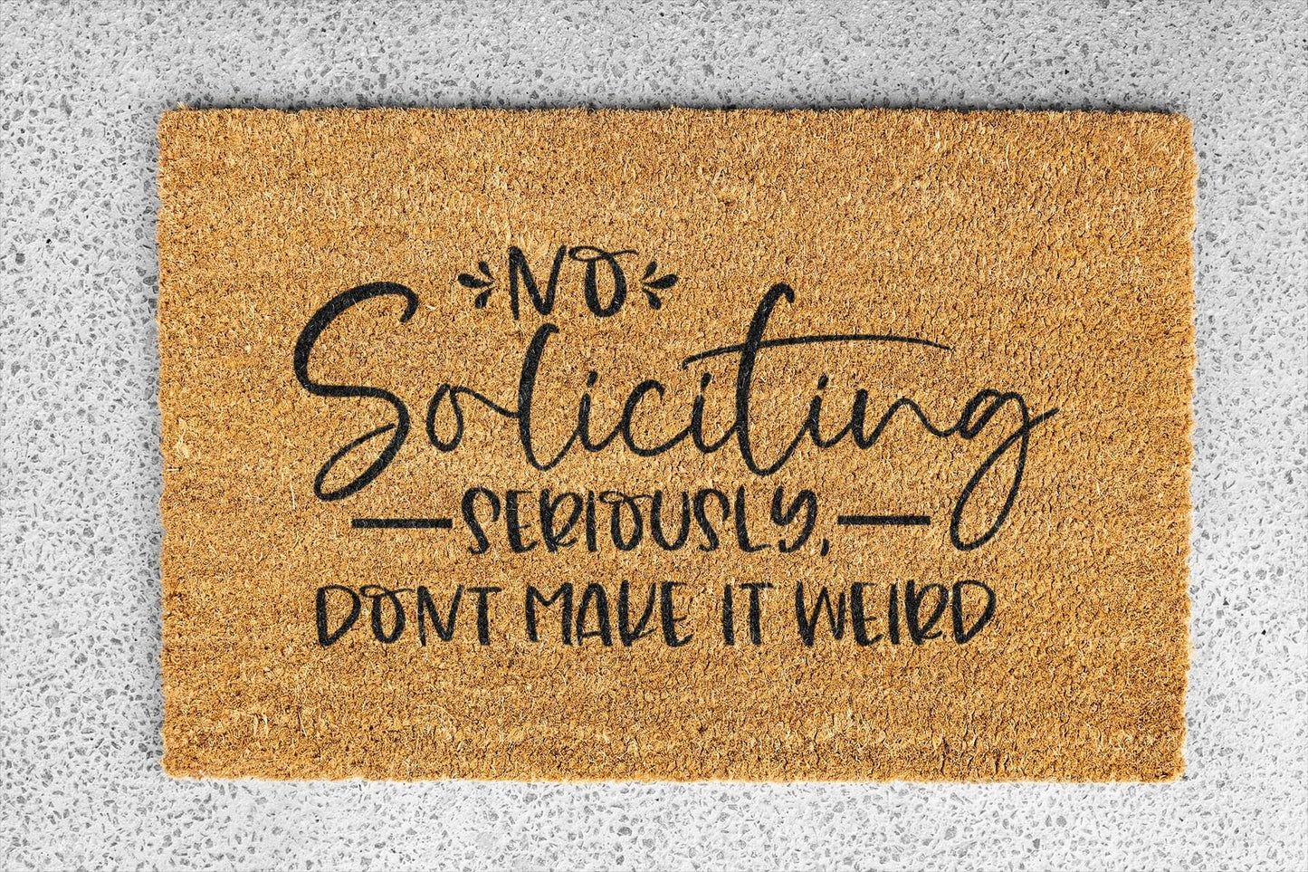 Personalized coir doormat handmade by Matnifique.