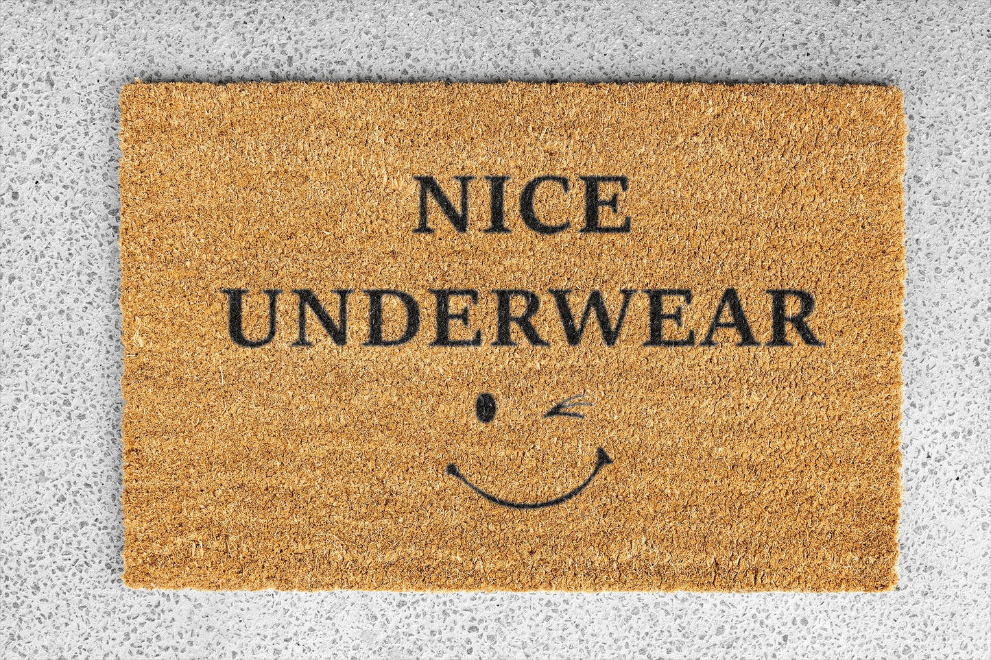 Personalized coir doormat handmade by Matnifique.