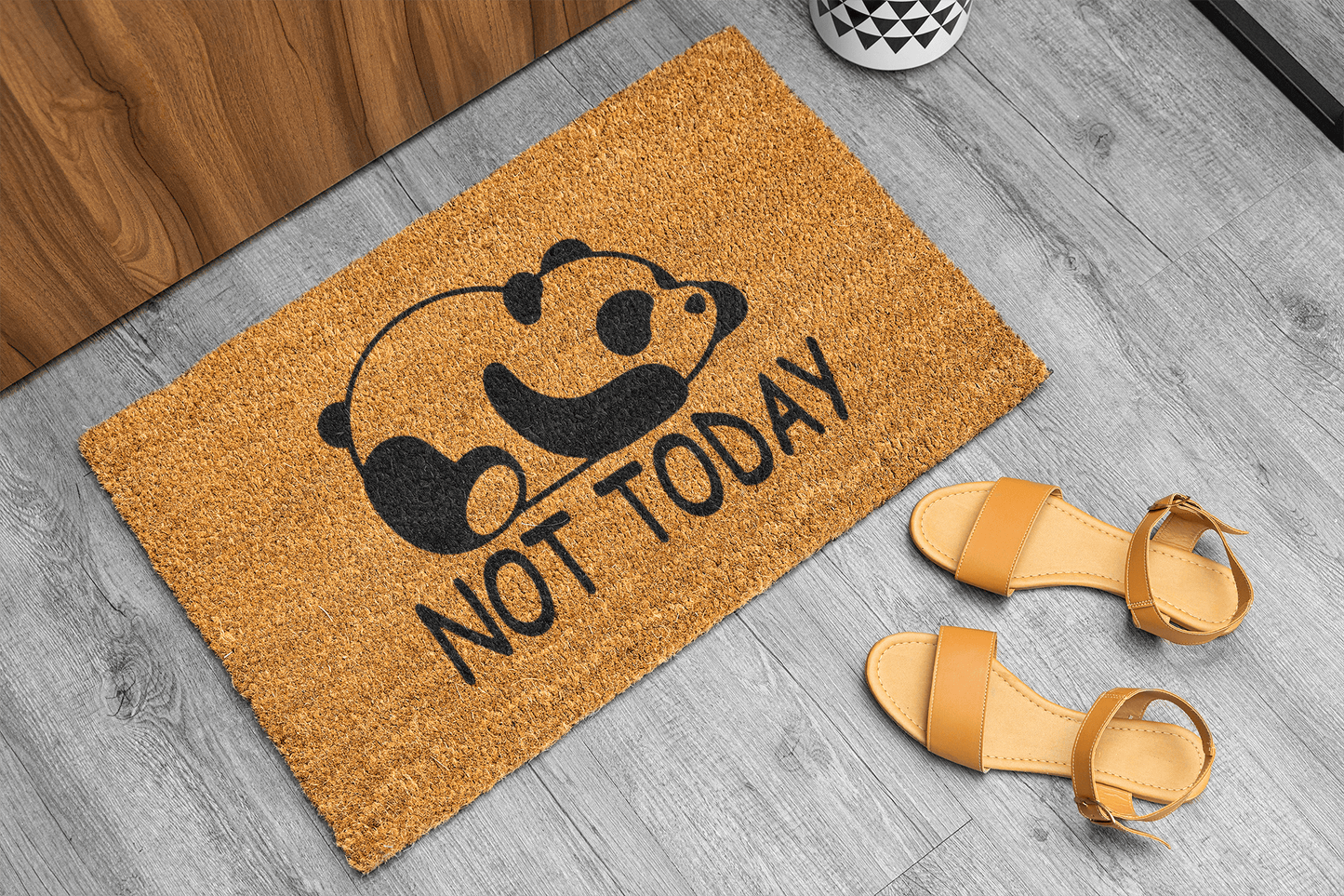 Personalized coir doormat handmade by Matnifique.