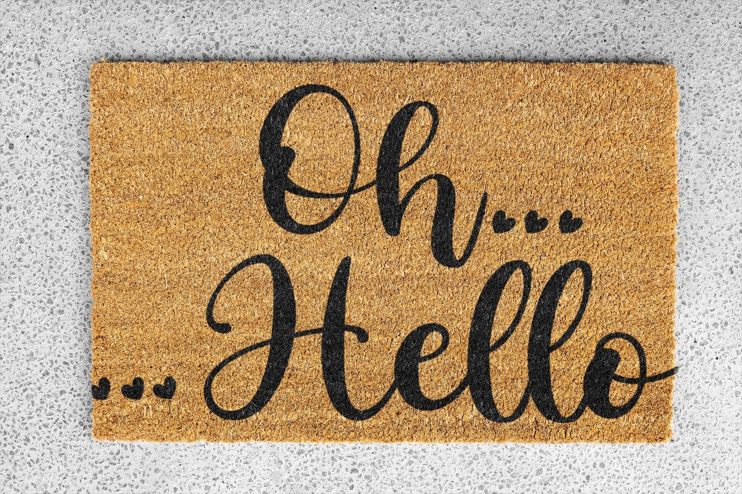 Personalized coir doormat handmade by Matnifique.